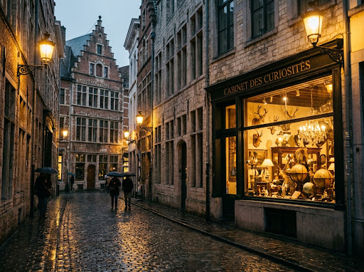 Antwerp historic street scene